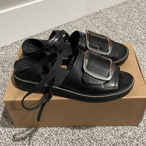 Urban Outfitters black buckle sandal